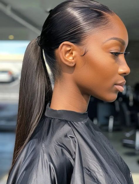 39 Ponytail Hairstyles for Black Women for 2024 Weave Ponytail Styles, Ponytail Hairstyles For Black Women, Fashion Ponytail, Human Hair Ponytail Extensions, Human Hair Ponytail, Wedding Ponytail, Weekend Hair, Perfect Ponytail, Sleek Ponytail Hairstyles