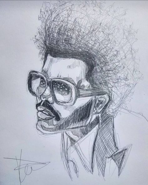 The Weeknd Art Drawing, Drawing The Weeknd, The Weeknd Drawing Easy, The Weeknd Sketch, Rappers Drawing, The Weekend Sketch, The Weeknd Drawing, Pop Art Marilyn, Gcse Art Sketchbook