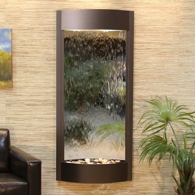 Indoor Waterfall Wall, Sheet Rock Walls, Indoor Wall Fountains, Indoor Water Features, Indoor Water Fountains, Indoor Waterfall, Hotel Lounge, Tabletop Fountain, Waterfall Fountain