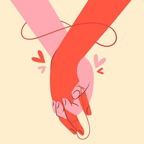 Thread Illustration, Red Thread, Psd Icon, Vector Hand, Hand Illustration, Vector Photo, Graphic Resources, Hand Drawn, Vector Free