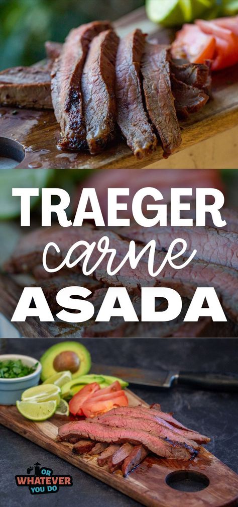 Traeger Carne Asada Smoked Dishes, Carne Asada Recipes, Outdoor Cooking Recipes, Big Families, Traeger Recipes, Bbq Ideas, Electric Smoker, Smoked Cheese, Homemade Chili