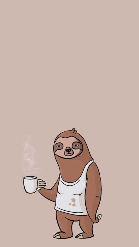 Cartoon Phone Wallpaper, Sloth Drawing, Sloth Cartoon, Emotion Chart, Cute Fish, Ipad Wallpaper, Lock Screen Wallpaper, Cartoon Drawings, Pretty Wallpapers