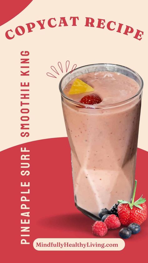 Get your day started with this quick breakfast option! Our clean copycat Pineapple Surf Smoothie is organic, delicious, and packed with nutrients. Smoothie King Pineapple Surf Recipe, Smoothie King Recipes, Best Punch Recipe, Beet Smoothie, Perfect Smoothie, Smoothie King, Organic Fruits, Clean Protein, Delicious Hot Chocolate