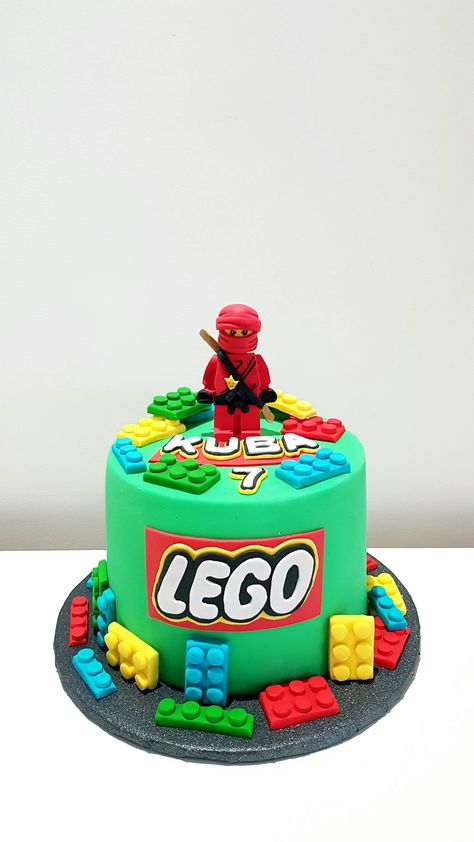 Lego Cake Ideas Birthday, Lego Birthday Cake For Boys, Lego Pasta, Number 5 Lego Cake, Cake Lego Birthday, Ninjago Cake, Lego Cake Ideas, Lego Cakes For Boys, Ninja Go Cake Lego Ninjago