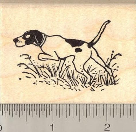 Pointer Dog Rubber Stamp Dog Stamp, Traditional Tattoo Inspiration, Pointer Puppies, Flash Tattoo Designs, Pointer Dog, Pet Vet, Traditional Tattoo Art, Arte Inspo, Dog Illustration