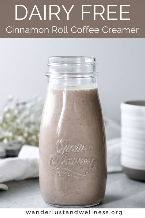 Creamer Non Dairy, Non Dairy Creamer Recipe, Coffee Creamer Homemade Non Dairy, Diy Non Dairy Coffee Creamer, Homemade Coffee Creamer Dairy Free, Homemade Dairy Free Coffee Creamer, Nondairy Coffee Creamer, Cinnamon Roll Coffee Creamer, Homemade Creamer