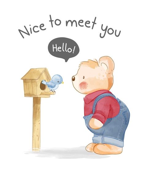 Nice To Meet You, Garden Cartoon, Giraffe Illustration, Nice Meeting You, Cats Photos, Muslin Wraps, Cartoon Birds, Cute Cats Photos, Wood Bird