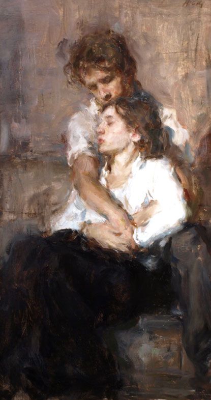 Ron Hicks, Painting Love Couple, Romantic Paintings, Couple Painting, Art Of Love, Romance Art, Old Paintings, Romantic Art, Ethereal Art