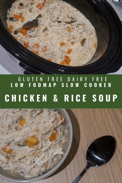 Slow Cooker Chicken And Rice, Fodmap Slow Cooker, Slow Cooker Chicken Rice, Slow Cooker Meal, Chicken Rice Soup, Chicken And Rice, Rice Soup, Warm Food, Slow Cooker Soup