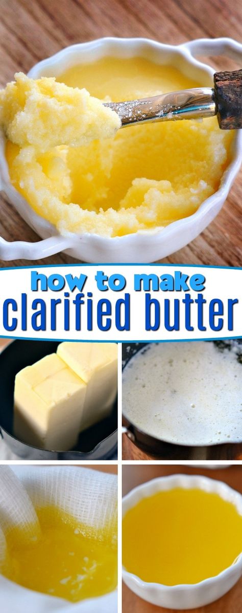 Clarify Butter, Seafood Broil, Homemade Ghee, Ghee Recipe, Mom On Timeout, Snacks Appetizers, Whole 30 Diet, Flavored Butter, Whole30 Recipes