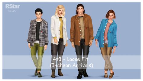 RStarSims3 — ► 4t3 - Incheon Arrivals - Loose Fit Mesh by EA;... Sims 3 4t3, 4t3 Cc, Sims3 Cc, Sims 3 Cc Clothes, Sims 3 Custom Content, Ts3 Cc, Sims 3 Cc Finds, The Sims 3, Cc Finds