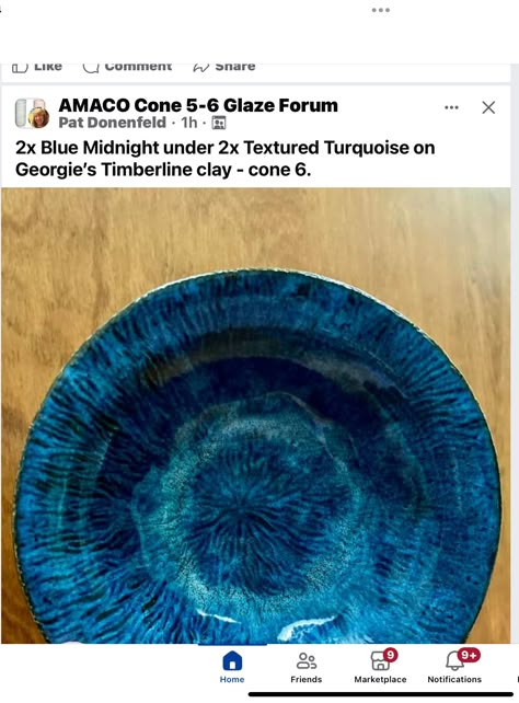 Blue Amaco Glaze Combinations, Blue Pottery Glaze, Storm Glaze Combinations, Norse Blue Glaze Combinations, Blue Midnight Glaze Combinations, Blue Midnight Glaze, Glaze Techniques, Clay Tips, Ceramic Glazing