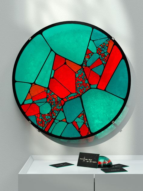 Voronoi Stained Glass on Behance Stained Glass Art Geometric, Stained Glass Mandela, Abstract Stained Glass Art, Stain Glass Painting Ideas, 3d Stained Glass Art, Stained Glass Clouds, Stained Glass Graphic Design, Stained Glass Inspiration, Abstract Stained Glass Patterns