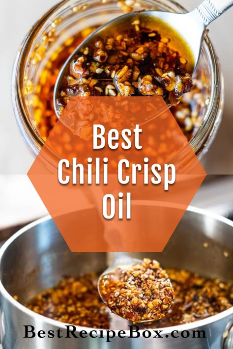 Best Chili Oil Recipe, How To Make Chili Oil, Easy Chili Crisp Recipe, Thai Chili Oil Recipe, Chili Pepper Oil Recipe, Garlic Chili Crisp Recipe, Chili Crunch Oil Recipe, Chili Garlic Crisp Recipes, Recipes Using Crispy Chili Oil