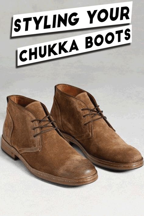 Chukka boots are the latest trend in men’s footwear and read on if you wish to know how they should be styled! Boots Men Outfit, Mens Lace Up Boots, Chukka Boots Men, Chukka Boot, Mens Leather Bag, Latest Trend, Mens Casual, Leather Jacket Men, Chukka Boots