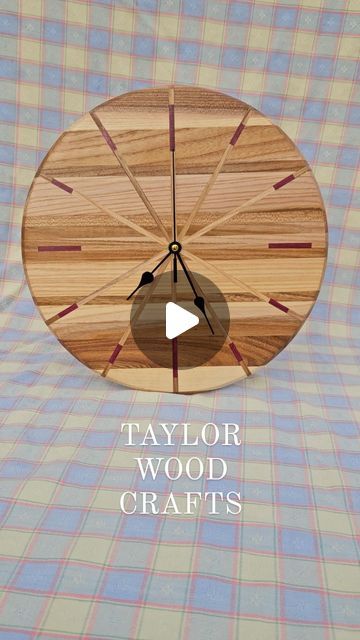 Wood Clocks Handmade, Handmade Project, Wood Artist, Wood Worker, Wood Oil, Clock Hands, Telling Time, Instagram Reels, Purple Heart