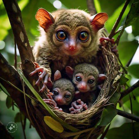 The Philippine tarsier (Carlito syrichta) is one of the world's smallest primates, measuring about 4 to 6 inches in height, excluding its long tail. 🐒👀 Known for its remarkable large eyes, each roughly the size of its brain, the tarsier can see in complete darkness, making it an excellent nocturnal hunter. 🌙✨ Primarily found in the forests of Bohol, these unique creatures can also be spotted in Mindanao and Leyte. Tarsiers have a distinct "head rotation," allowing them to turn their heads al... Bohol Tarsier, Philippine Tarsier, Head Rotation, Unique Creatures, Leyte, Bohol, Large Eyes, Primates, Long Tail