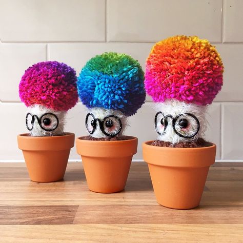 Pom Pom Cactus, Warrior Mother, Rainbow Cactus, Power Of Imagination, Spring Art Projects, Pom Crafts, Diy Pom Poms, Challenge Ideas, Inanimate Objects