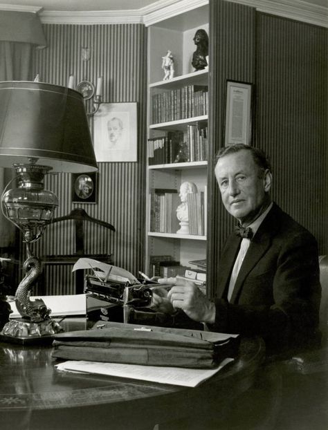 Ian Fleming at his London office Naval Intelligence, Bond Series, Spy Novels, 007 James Bond, James Bond Movies, Ian Fleming, Bond Films, Bond Movies, Writers And Poets