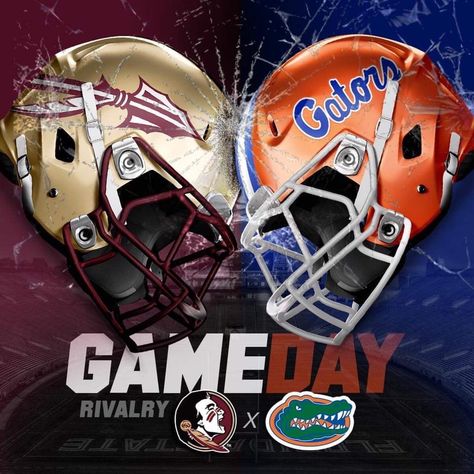 Gators Vs Seminoles, Florida Vs Florida State, Fsu Football, Florida State Seminoles, Florida Gators, Florida State, College Football, Football Helmets, Thanksgiving