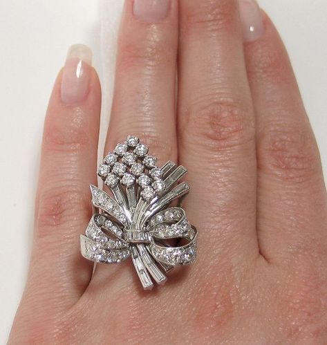 Happy #client wearing our #classy #cocktail #ring set well in 18kt #white gold studded with #rounddiamonds &#baguette #jewellerydesign #jewellerygram #jbpworld Diamond Bouquet, Cocktail Ring Designs, Bouquet Ring, Late Art, Fruit Jewelry, Fine Diamond Jewelry, Jewels Rings, Diamond Jewelry Designs, Art Nouveau Jewelry