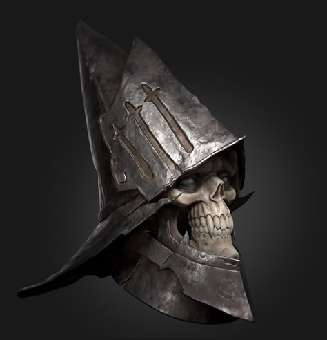 ArtStation - Skull in armour, Tamara Konstanchenko Helmet Concept, Armor Drawing, Medieval Helmets, Digital Sculpture, 다크 판타지, Knight Armor, Medieval Armor, Fantasy Armor, Armor Concept