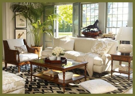 Eye For Design: Tropical British Colonial Interiors West Indies Interior, Tropical British Colonial Interiors, British Colonial Living Room, British Colonial Home, British Colonial Interiors, West Indies Decor, Tropical British Colonial, Colonial Style Interior, Colonial Living Room