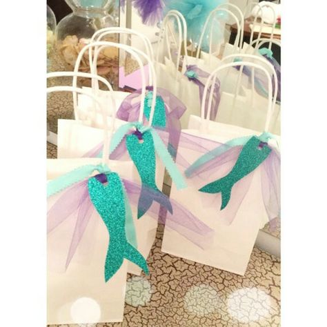 Mermaid favor bag tags Mermaid Favor, Ariel Birthday Party, Ariel Party, Ariel Birthday, Mermaid Theme Party, Mermaid Baby Showers, Sea Birthday Party, Little Mermaid Birthday, Mermaid Parties