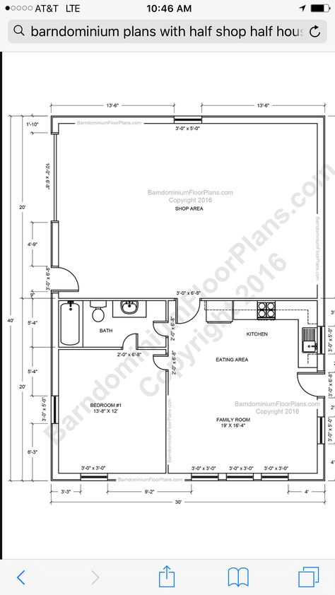 Workshop With Apartment, Shop Living Quarters, Pole Barn Interior, Barn Garage Plans, Shop With Living Quarters, Garage Apartment Floor Plans, Steel Homes, Pole Barn Plans, Metal Building House Plans