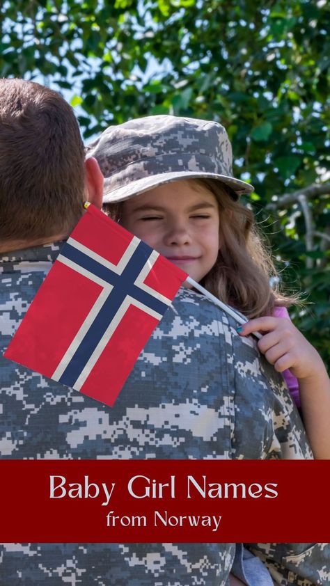 Young Norwegian girl with the flag of Norway. Norse Names Girl, Nordic Girl Names, Viking Girl Names, Norwegian Baby Names, Nordic Names, Norwegian Lifestyle, Norwegian Girl, Norway Girls, Scandinavian Names