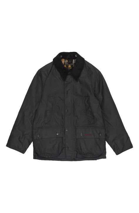 Barbour Kids' Bedale Waxed Cotton Jacket | Nordstrom Men Bedding, Barbour Kids, Waxed Cotton Jacket, School Wear, Rollerball Perfume, Maternity Shops, Kids Sandals, Designer Clothes For Men, Cotton Jacket