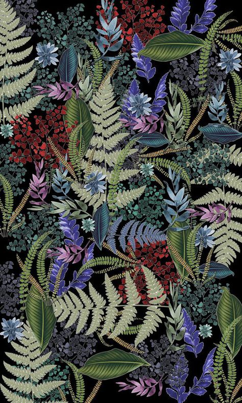 Image Halloween, Floral Textile, Flowers Pattern, Pattern Floral, Botanical Illustration, Botanical Art, Pattern Wallpaper, Vintage Flowers, Textile Design