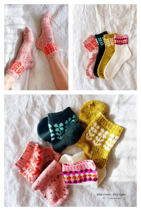 Colorwork Cuff Club Socks Knitting Pattern - Knitting Pattern Knitting Colorwork Chart, Colorwork Knitting Charts, Colorwork Socks, Knit Colorwork, Colorwork Knitting Patterns, Socks Knitting Pattern, Colorwork Chart, Intarsia Knitting, Knitting Club