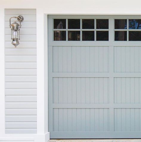 Extra Large Garage Door, Grey Garage Door, Grey Garage Doors, Timber Garage Door, Grey Garage, Garage Door Colors, Timber Garage, Garage Door Types, Garage Door Styles