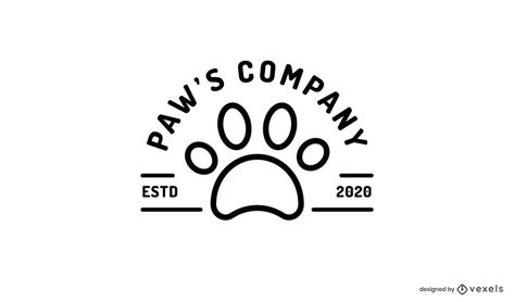 Cat paw print logo template #AD , #paw, #Cat, #logo, #template, #print Dog Paw Logo Design, Paw Print Logo Design, Paw Print Logo, Dog Business Logo, Dog Logos, Dog Marketing, Paw Cat, Doggy Treats, Dog Brand