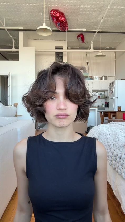 Log in | TikTok Short Women Hair Styles, Short Layered Haircuts With Curtain Bangs, Dixie Cut Hair Short, Messy Layered Bob, Lob Styling, Really Short Hair, Hair Inspiration Short, Short Haircuts For Women, Hairstyle Tutorial