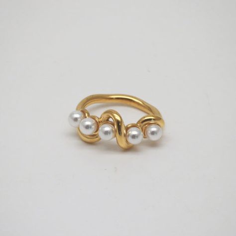 Shop different style of rings at Meideyajewelry.com! We have minimal and chunky, delicate and dainty rings in our shop. Shell Ring, Jewelry Essentials, Jewelry Lookbook, Dream Jewelry, Dainty Ring, Ring Collections, Jewelry Inspo, Stainless Steel Jewelry, Steel Jewelry