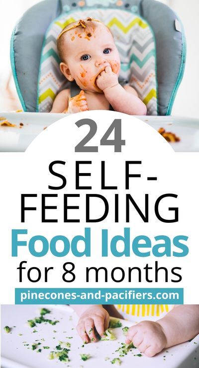 24 ideas for self-feeding foods for your 8 month old baby. Great for baby-led weaning and traditional weaning. I'm sharing breakfast, lunch, and dinner ideas for what I feed my 8 month old baby for self-feeding meal ideas. #babyfood #blw #babyledweaning 8 Month Old Baby Food, Baby Food 8 Months, Baby Self Feeding, Baby Led Weaning First Foods, 8 Month Baby, 7 Month Old Baby, 9 Month Old Baby, Baby Led Weaning Recipes, Healthy Baby Food