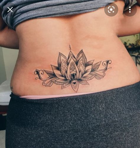 Lower Back Cover Up Tattoos, Lotus Lower Back Tattoo, Back Tattoo Women Lotus Flower, Flower Lower Back Tattoo, Lower Back Flower Tattoo, Lotus Flower Tattoo Lower Back, Lotus Flower Tattoo Lower Back Cover Up, Lotus Flower Tramp Stamp, Lower Back Tattoos Lotus Flower