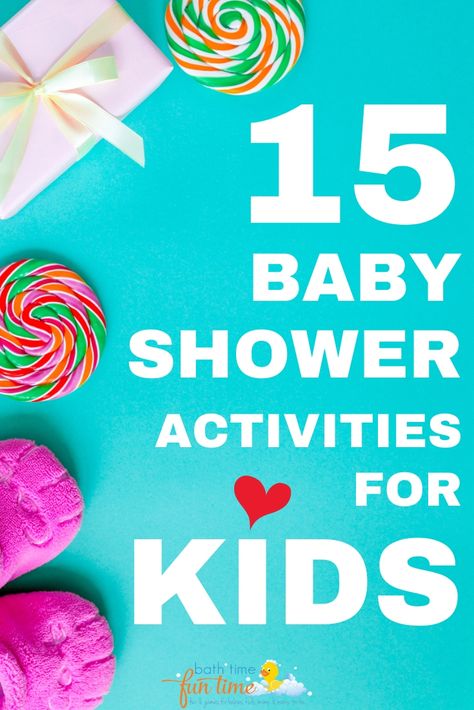 Baby Shower Crafts For Kids, Baby Shower Activities For Kids, Baby Shower Games For Kids, Baby Shower Kids Activities, Kids Baby Shower Games, Homemade Baby Shower Favors, Fun Ideas For Kids, Easy Baby Shower, Modern Baby Shower Games