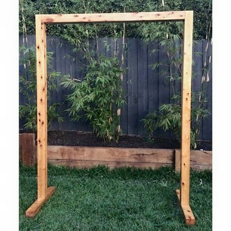 Simple Wedding Arbor Diy, Diy Archway Wedding, Diy Wooden Backdrop Stand, Diy Wedding Arch Outdoor, Diy Wooden Arch, Wedding Wooden Arch, Wedding Arch Ideas Diy, Wooden Arch Wedding, Wooden Arch Backdrop