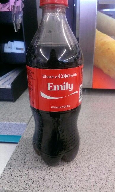 Share A Coke With Emily! Share A Coke With Names, Custom Coke Bottles, Coke Glass Bottle Aesthetic, Theme Costumes, Coke Head Meme, Cherry Coke Can, Share A Coke, Coke Cola, Coca Cola Bottle