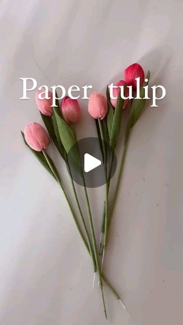 Paper Bouquet Diy, Beautiful Tulips, Paper Flower Decor, Paper Flowers Wedding, Paper Craft Tutorials, Paper Bouquet, How To Make Paper Flowers, Handmade Flowers Paper, Crepe Paper Flowers