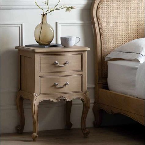 This Chic collection from Gallery Direct is made for bedrooms in the style of classic french furniture of the 16th & 17th century. Different size beds, bedside, chest and wardrobes in a weather finish with hand carved features and scrolls. Different Size Beds, Chic Bedside Table, Headboard Lamp, Hall Cupboard, Bedside Chest, Reproduction Furniture, Wood Bedside Table, Sofa Company, Dove Tail Joints