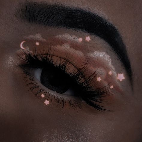 Moon Makeup Look, Whimsy Makeup, Simple Eyeshadow, Simple Eye, A Court Of Wings And Ruin, Star Eyes, Make Up Inspo, A Court Of Mist And Fury, Prom Dress Inspiration