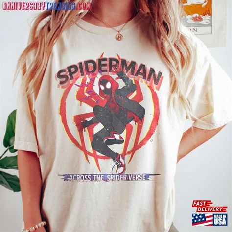 Vintage Spiderman Across The Spider Verse Shirt Miles Morales Unisex T-Shirt Check more at https://anniversarytrending.com/product/vintage-spiderman-across-the-spider-verse-shirt-miles-morales-unisex-t-shirt/ Punk Spider Man, Vintage Spiderman, Spiderman Across The Spider Verse, Spider Man Movie, Spider Punk, Vintage Spider, Spiderman Costume, Across The Spider Verse, Man Movies