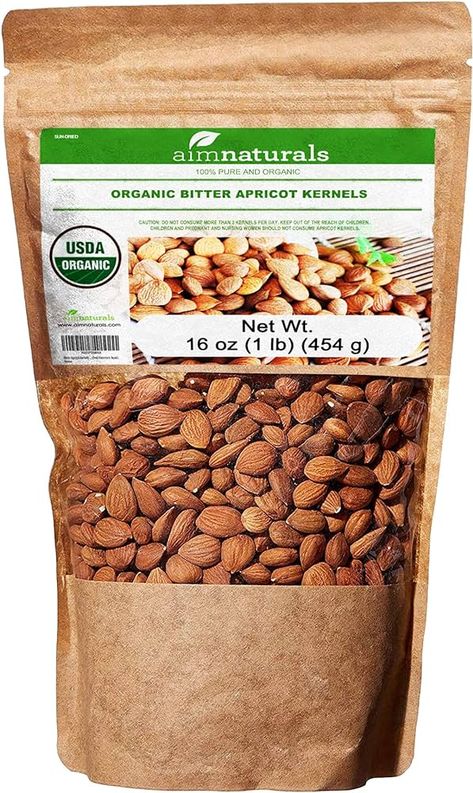 Amazon.com : Bitter Apricot Kernels Organic Raw (1LB) -100% USDA Organic Certified – Product of Turkey (Free Electronic Book) : Grocery & Gourmet Food Vitamin B17, Organic Nuts, Healthy Superfoods, Apricot Seeds, Female Health, Apricot Kernels, Nuts And Seeds, Health Topics, Gadgets To Buy