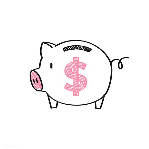 Piggy bank with a dollar sign illustration | free image by rawpixel.com / Minty Saving Money Piggy Bank, Money Clipart, Banks Icon, Bank Money, Sign Illustration, Money Icons, Dollar Sign, Cute Piggies, Money Sign