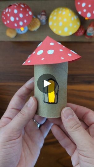 Toilet Paper Roll Crafts Fall Leaves, Toilet Paper Roll Crafts For Halloween, Toilet Paper Roll Fall Crafts For Kids, Toilet Paper Roll Mushroom, Toilet Paper Roll Fairy House, Cardboard Roll Crafts, Toilet Paper Roll Crafts For Kids, Toilet Roll Craft For Kids, Easy Cardboard Crafts