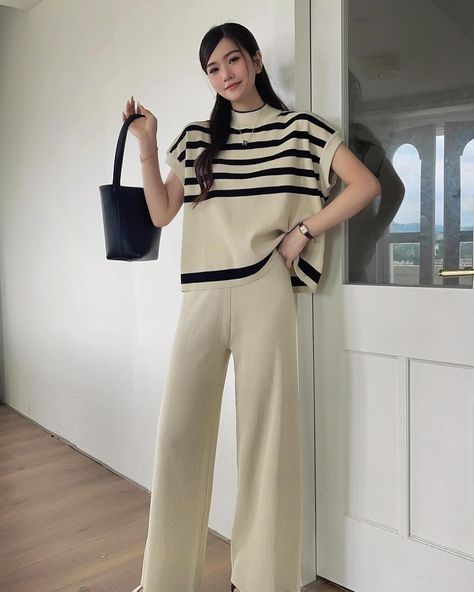 The perfect summer coord set - Launching Matsel Ribbed Coord Set in 3 colours 🤍 Your go-to choice for effortless style and comfort on casual days. This versatile set is a no-brainer for any occasion, allowing you to easily dress it up or down to suit your mood. New in Alamode Summer’24 💛 Comment below for direct link Shop at www.alamodelabel.in summer coords, ootd, summer fashion, styling inspo, coord sets, striped coords, fashion inspiration #pinterestinspired #summercoords #ootd Summer Coord, Coord Sets, Blazer Outfits Casual, Womens Clothing Patterns, Coord Set, Ootd Summer, Fashion Styling, Summer 24, Winter Tops